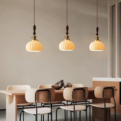 Lustre en céramique japonais E27 suspension de plafond créative - 4