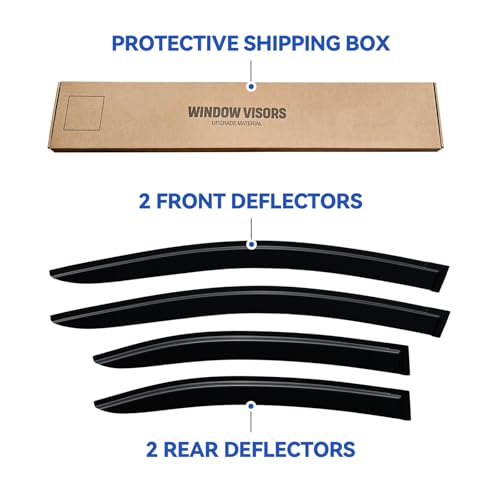 Image of Window Visors Rain Guards for 2022 2023 2024 2025 2026 Subaru WRX, Out-Channel Window Vent Wind Deflectors Visors Shades for 22 23 24 25 26 Subaru WRX Premium Limited GT