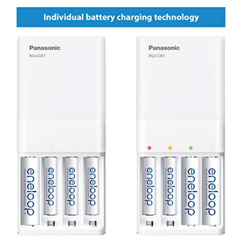Image of Panasonic Eneloop BQ-CC87N Portable Charger with Mobile Power Bank Function and with USB Cable for AA & AAA Rechargeable Batteries
