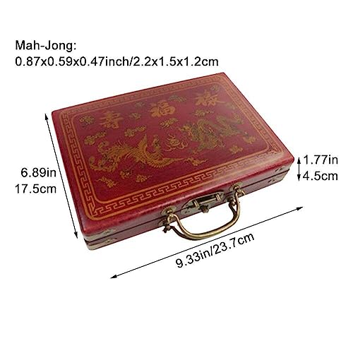Mahjong Chinois compact 144pcs résistant aux chocs avec mallette