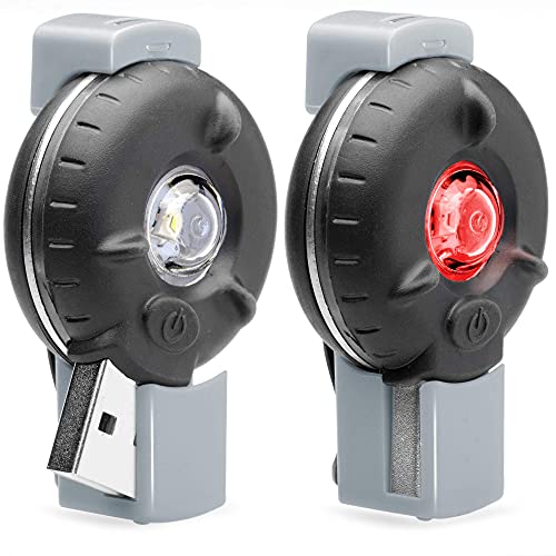 Delta Cycle & Home Safety Light 2-Pack for Night Walking Running, Jogging, Biking | Bright Running Lights with Four Light Modes | USB Rechargeable Outdoor Light, Red