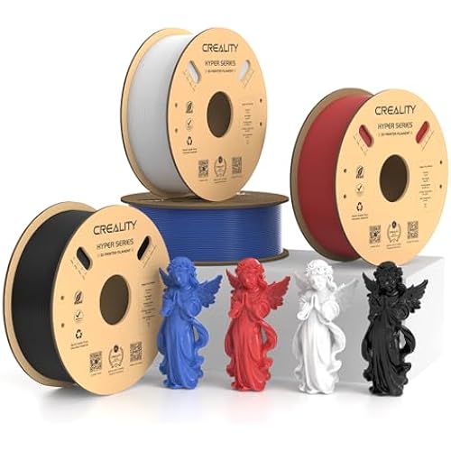 Creality Hyper PLA Filament Bundle 4KG, Up to 600mm/s High Speed 3D Printer Filament PLA, No-Tangling Stronger Toughness Fit Most 3D Printers