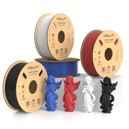 Image of Creality Hyper PLA Filament Bundle 4KG, Up to 600mm /s High Speed 3D Printer Filament PLA, No-Tangling Stronger Toughness Fit Most 3D Printers