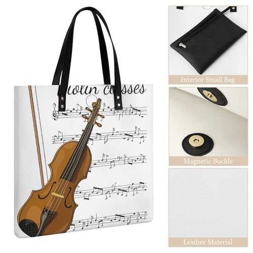 Violon sac à main grand cabas de voyage 39x39cm