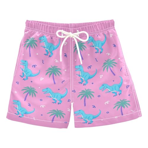 Boys Swim Trunks Swim Shorts Little Boys Bathing Suit Quick Dry Big Boy Swimsuit Swimwear, Animals Cartoon Pink Cute