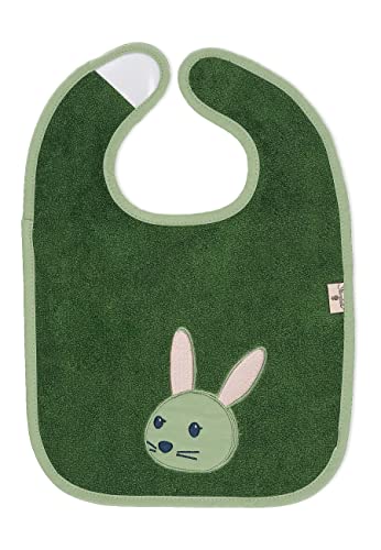 Sterntaler Baby Unisex Baby Lätzchen GOTS Klettlätzchen Kinni uni - Babylätzchen, Baby Erstausstattung, Sabberlätzchen - Bio - dunkelgrün