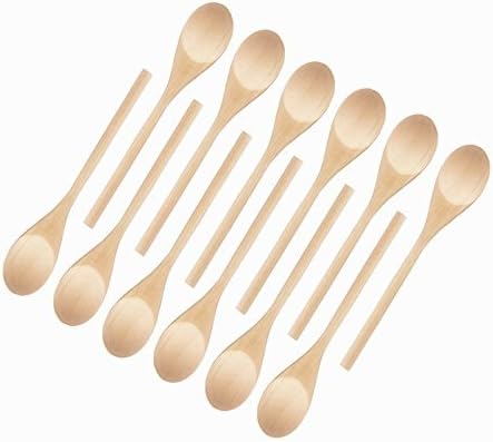 Kitchen Wooden Spoons Mixing Baking Serving Utensils Puppets 25cm - Set of 12 (25cm)