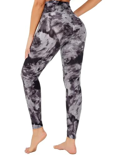 Image of Women's High-Waist Look Printed Leggings - Ultra-Soft Poly Blend, Stretchable Tights with Comfortable Waistband, Yoga & Travel