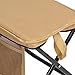 predolo Folding Camping Stool with Side Pocket, Multipurpose Sturdy Small Foldable Chair, Foot Stool for Park Gardening Fishing BBQ, Khaki, L