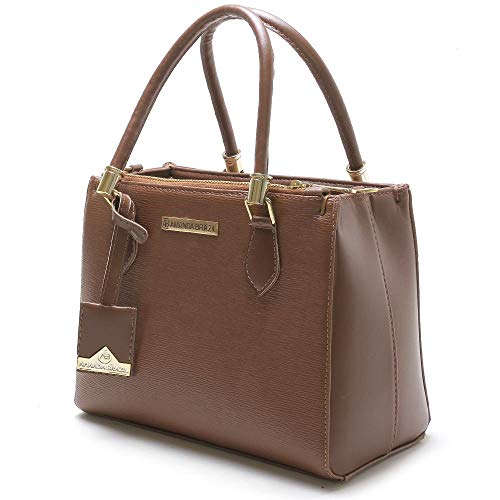 Kit Bolsa Baú com Carteira Feminina Amanda Brazil Marrom