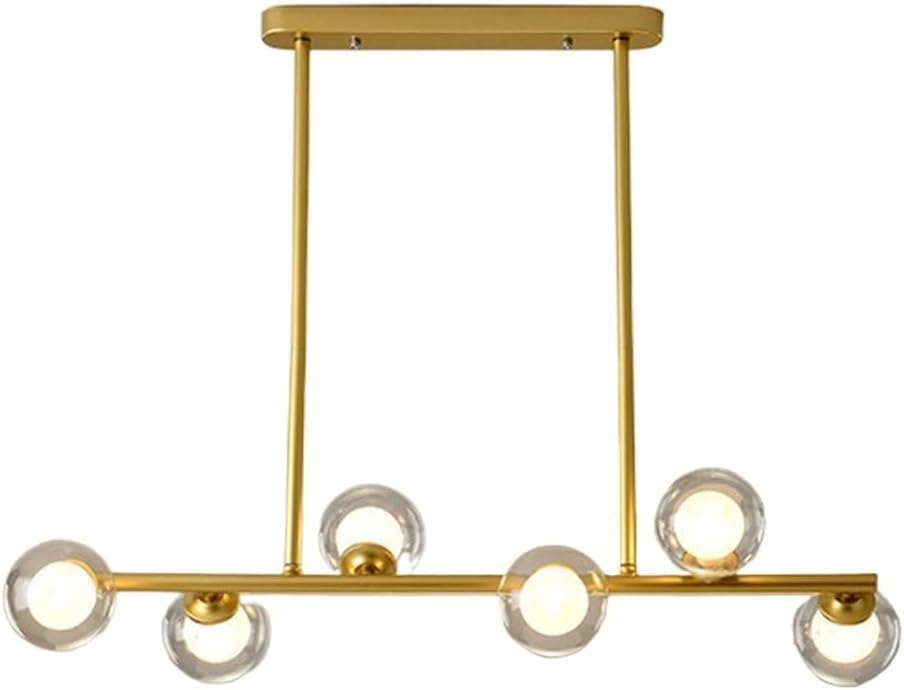 Chandelier en verre linéaire moderne GWJKG avec abat-jour blanc laiteux
