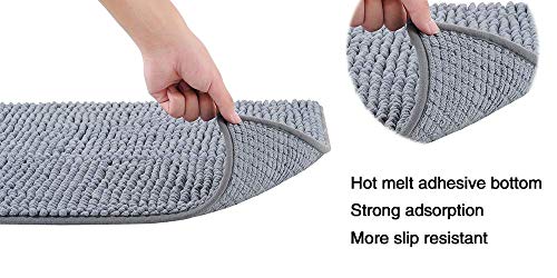 L.BAN Badematten-Set, 2-teiliges langes U-WC-Sockelmatte Weiche saugfähige Maschine Waschbar für Badezimmerdusche… – Bild 4
