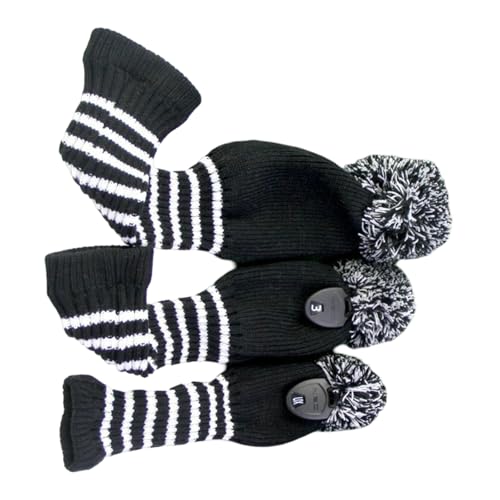 Accessoires de golf indispensables : lot de 3 housses de protection en tricot