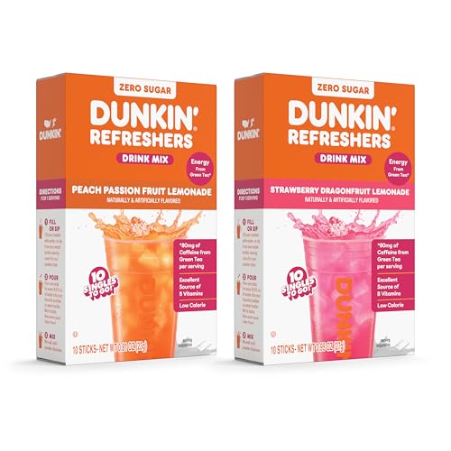 Dunkin’ Refreshers Singles To Go! Powdered drink mix packets, Strawberry