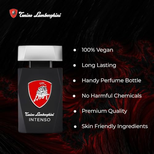 Image of Lamborghini INTENSO Eau De Toilette 75ML | Bergamot, Jasmine, Sandalwood Notes | Long Lasting Perfume