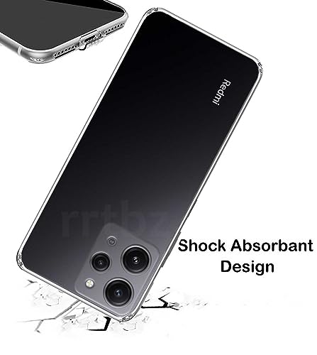 Image of Soft Silicone TPU Back Cover Compatible with Redmi 12 5G / Redmi 12 4G / Poco M6 Pro 5G