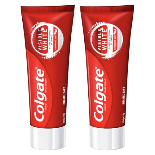 Colgate Visible White Toothpaste, Teeth Whitening Starts in 1 week, Safe on Enamel, Stain Removal Tooth Paste and Minty Flavour for Fresh Breath (200g + 40g, Combo Pack) (B0D8TLBTKV) Amazon Price History, Amazon Price Tracker