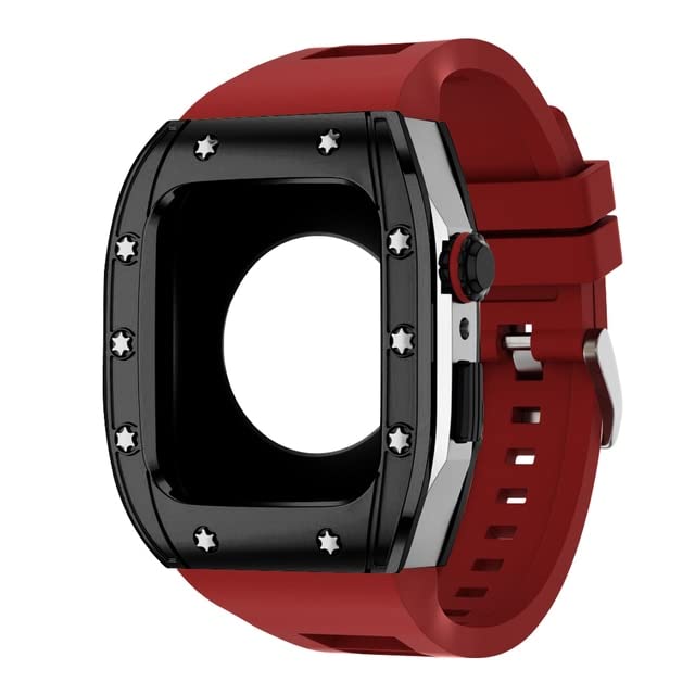 Bracelet en caoutchouc et boîtier de luxe Apple Watch 45mm 44mm