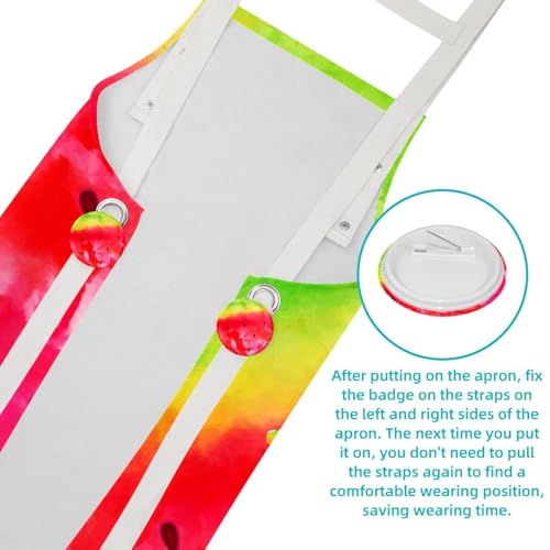 Tablier de serveuse multicolore pour pâtisserie et restaurant