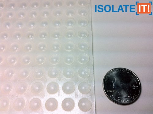 Small Clear 5/16" (7.9Mm) Dia X 0.085" (2.2Mm) H Round Sound Deadening Cabinet And Furniture Bumpers - 75 Pack #TOP1