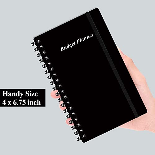 Budget Planner - A6 Expense Budget Tracker, Budget Book For Ledger Book, Money Organizer For Wallet, 3.75" X 6.75", Black #TOP5