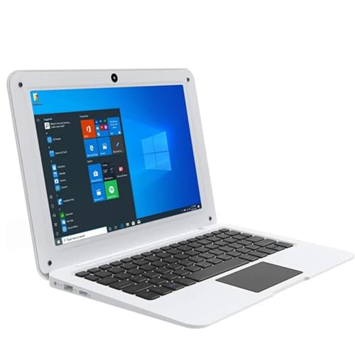 Mini netbook per notebook Windows 10 da 10,1 con 6 GB di RAM 64 GB SSD PC ultra sottile con mini PC Bluetooth Wi-Fi integrato,White-3GB+64GB