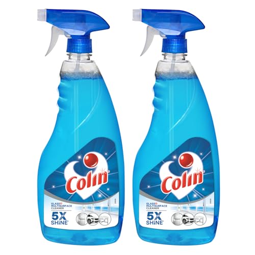 Image of Colin Glass and Surface Cleaner Liquid Spray, 750 ml (Pack of 2) | India's #1 Glass Cleaner | Glass Cleaner for Car, Kitchen and Home Surfaces | Multi Surface Cleaner