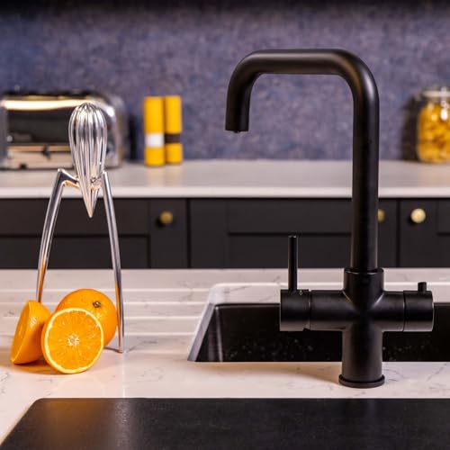 Flode Kyld 4 in 1 Boiling Water Tap Full Kit with Chiller | Tap, Chiller, Boiler & Filter Full Kit | 4 in 1 Instant Boiling Tap Kit (Matt Black)