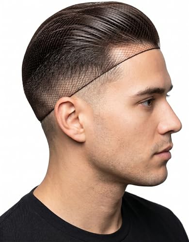 Smilco 20-Pack Hair Nets for Men, Low-Profile Stretch Fit (Brown)