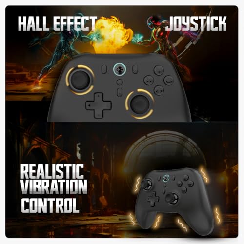 Cosmic Byte Blitz Wireless + Wired Controller for PC, Hall Effect Joystick & Triggers, 1000Hz Polling Rate, Adjustable Vibration, Turbo & Auto... - Image 4