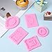 Jeffdad 5 Pcs Photo Frame Silicone Molds, Baroque Style Air Dry Clay Molds, Vintage Frame Molds Silicone for Cupcake Topper Cake Decoration Chocolate Candy Polymer Clay