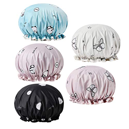 5 Unidades Chapéu De Salão Touca De Banho Meninas Chapéu De Banho Capa De Cabelo Chapéus De Salão Pa