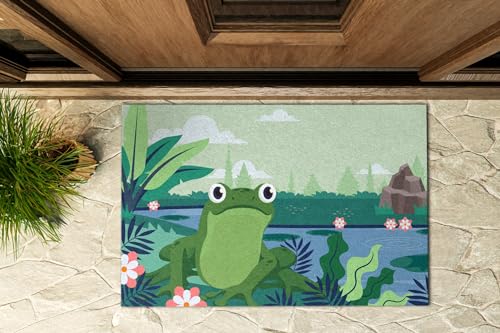 Paillasson extérieur de qualité supérieure Tulup décoratif 60x40 cm grenouille