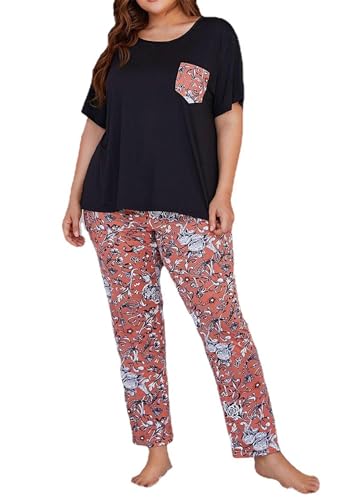 Pyjama grande taille anti-serrage ensemble de nuit confortable pour femmes 3XL