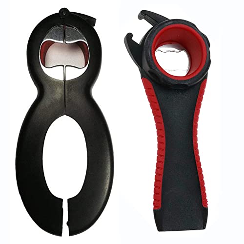 2 Pack Jar Opener Bottle Opener & Can Opener Multifunction Opener For Weak Hands,Arthritis Seniors,Elderly,Women,Seniors Kitchen Tool Set #TOP1