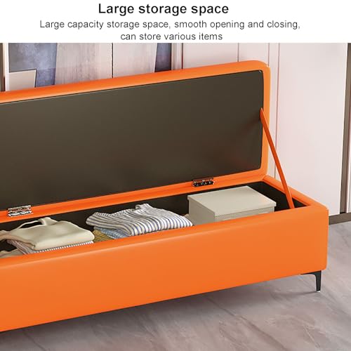 Banc à chaussures avec rangement intégré jaune pour désencombrer une entrée étroite - 6