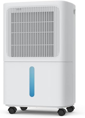 LEENON Deshumidificateur d Air 16L, Déshumidificateur Maison Electrique Silencieux con 3 Modes, Minuterie 24H, Séchage du Linge, Drainage Continu, Arrêt Auto, 35m² avec pour Salles de Bains, Chambres