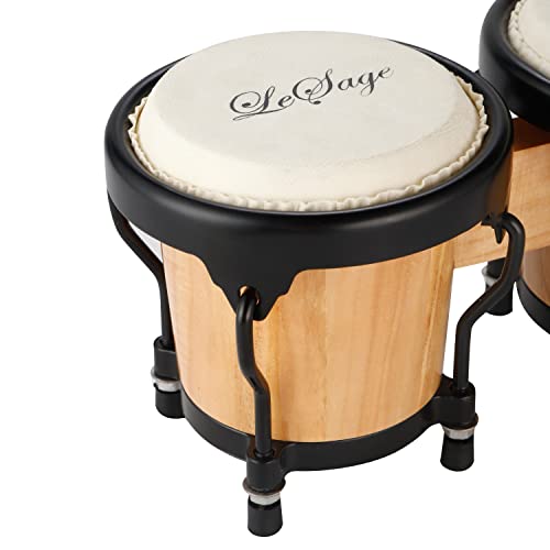 LeSage Drum for Adults Kids Beginner Starter 4 in and 5 in Natural Wood Professional Musical Instruments - Thumbnail 7