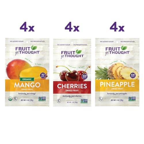 Fruit For Thought Healthy Non-GMO Dried Fruit Snacks Variety Pack, 1 Ounce (12 Pack) - Image 4