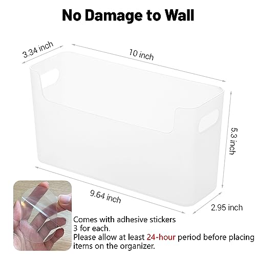 FavoThings 2 Pack Household containers for storing and organizing makeup, Cabinet Door Organizer Adhesive Mount Organizer Container Plastic Storage Shelf Versatile Bathroom by FavoThings - Image 3