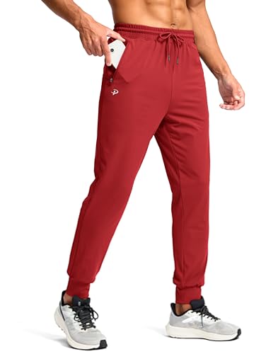 Image of Pudolla Men's Lightweight Jogger with Pockets 4-Way Stretch Sweatpants Workout Runing Athletic Track Pants