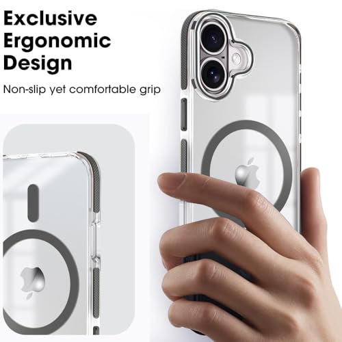 Image of MINTZZ ️ for iPhone 16 Case, Compatible with MagSafe, Military-Grade Protection, Yellowing Resistant, Scratch-Resistant TPU Back, Magnetic Phone Case for iPhone 16 Black