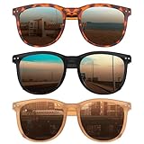 KFHENSOMR Gafas de sol redondas vintage para mujer, estilo clásico,...