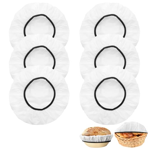 Mssushi 6Pcs Bowl Covers for Bread Proofing Baskets, Sourdough Proofing Covers,Stretchy Reusable Ø 28cm, Bread Cover For Rising Dough, Bread Baking, Sourdough,Food Storage