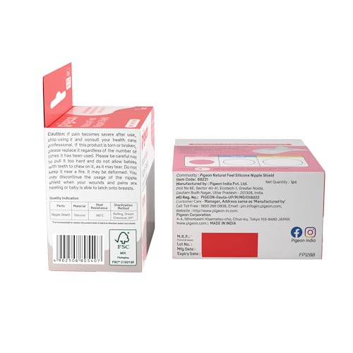 Image of Pigeon Natural Feel Silicone Nipple Shield Size 3 | Ultra Soft Butterfly Shape | for Nipple Diameter 16-20 mm | with Hygienic Storage Case