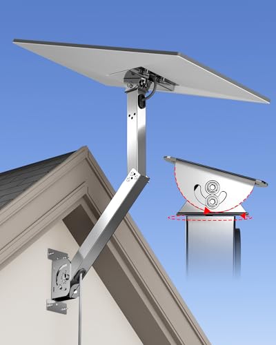 VANDESAIL Fit for Starlink Gen 3 Mount, All 304 Stainless Steel Fit for Starlink Wall/Pole/Roof Mount, Adjustable Mounting Kit Multiple Angles with Adapter, fit for V3 Starlink Standard Dish