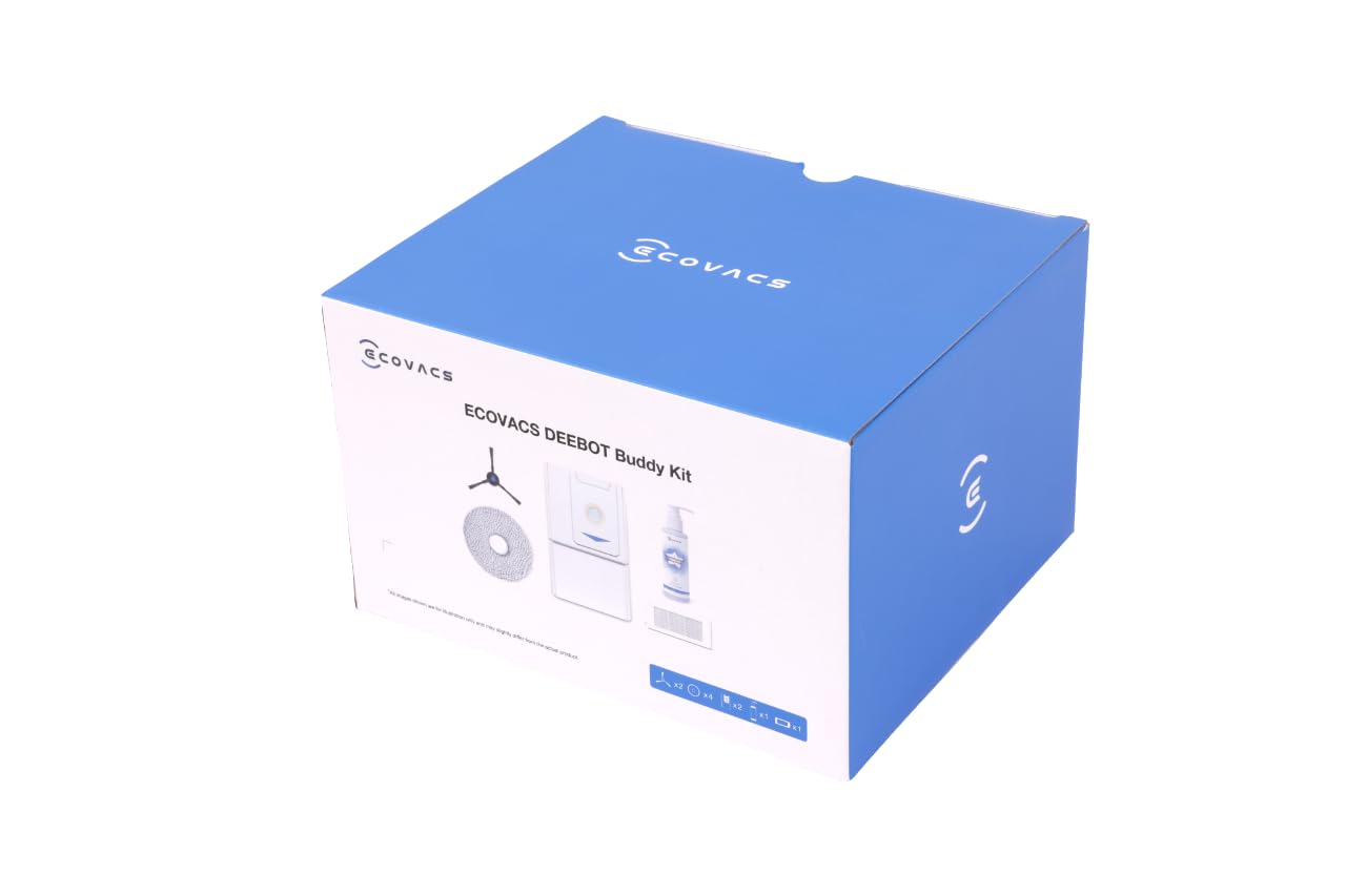 Focenat 19PCS Accessori di Ricambio Compatibile con ECOVACS DEEBOT T30 PRO OMNI Robot Aspirapolvere, 1 Spazzola Principale, 4 Filtri, 4 Spazzole Laterali, 4 Panni Mop, 6 Sacchetti Antipolvere
