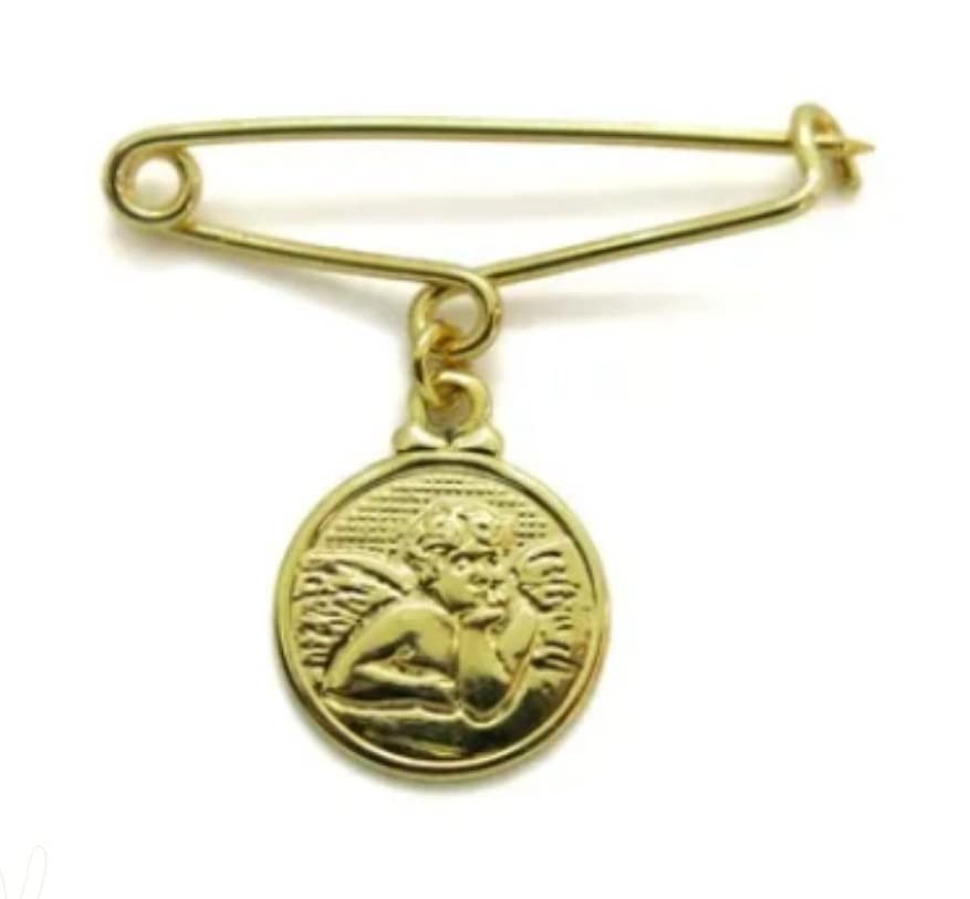Broche Alfinete abre e fecha Anjo da Guarda