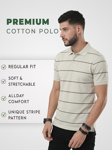 Image of fanideaz Branded Mens Half Sleeve Cotton Striped Polo T-Shirt for Mens || Polo Tshirt for Men || Branded Tshirt for Men