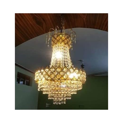 PRMOAGEN® PCL-1654 Ceiling Lamp jHHOMAR Chandelier Chandelier Ceiling Lamp PCL 1654/1100 300mm Glass Crystal Big Size Jhhomar Lamp Ceiling Light for Living Room/Hall/Bed Room etc. Chandelier Ceiling